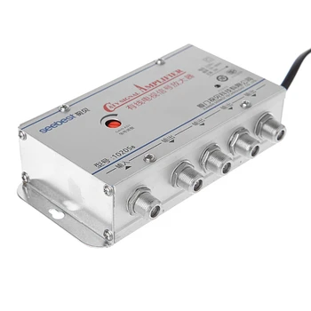 

4 Way CATV VCR TV Antenna Signal Amplifier 220V 45-860MHz Booster Splitter