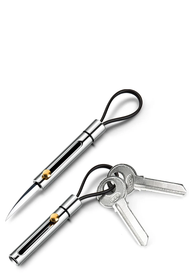 Кольцо для ключей с пряжкой, нержавеющие лезвия, портативный складной нож, хирургическое лезвие, EDC, открытый спасательный, одна рука, короткий мини-нож