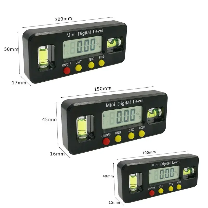 Digital Protractor Inclinometer Level Box Waterproof Angle Finder Measure Bevel Box Goniometer Magn