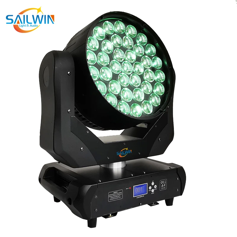 SAILWIN 37*15 Вт 4в1 RGBW светодиодный светильник с движущимся зумом для мытья головы
