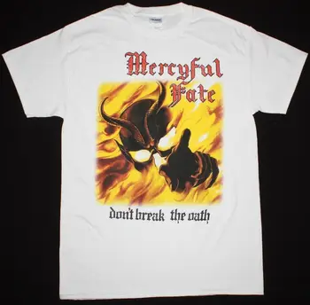 

MERCYFUL FATE DON'T BREAK THE OATH KING DIAMOND HEAVY METAL NEW WHITE T-SHIRT