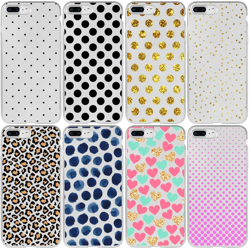 Polka Dot Heart Star Cover Case for Samsung A21S A31 A41 A51 A71 A5 A6 A8 Plus 2017 2018 | Мобильные телефоны и
