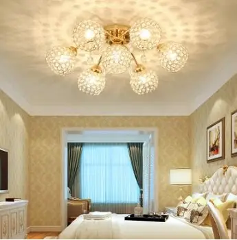 

Modern minimalist European crystal lighting living room bedroom restaurant luxury home Nordic style ceiling lamp
