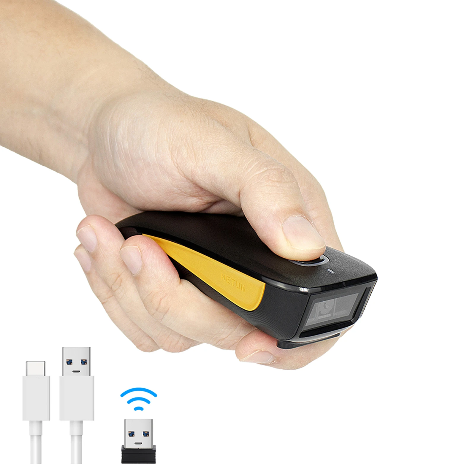 NETUM Mini Bluetooth Barcode Scanner Wireless 2D Pocket QR Bar code Reader PDF417 for Tobacco Garment mobile payment Industry