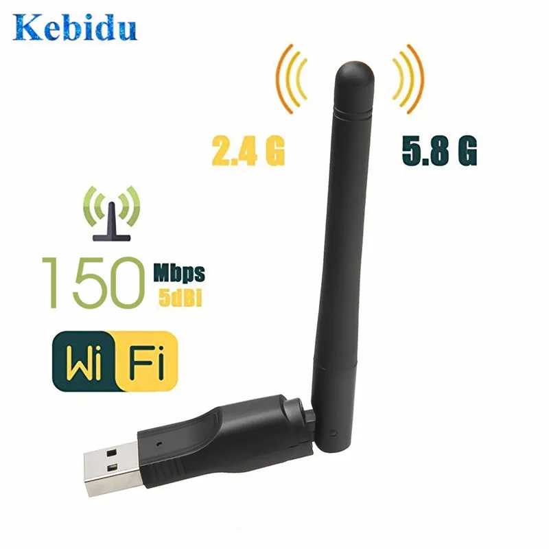 Беспроводная сетевая карта kebidu USB 2 0 Wi Fi 150M 802 11 b/g/n LAN антенный адаптер с антенной