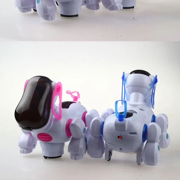 Electric Robot Dog Light Included Light Music Universal Wheel Will Shake Head And WAG Tail Children'S Educational Toy Supply of