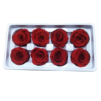 

8Pcs/Box High Quality Preserved Flowers Flower Immortal Rose 4-5cm Diameter Mothers Day Gift Eternal Life Flower Material Gift B