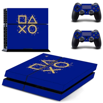 

Game symbol Decal PS4 Skin Sticker For Playstation 4 Console protection film +2Pcs Controllers cover