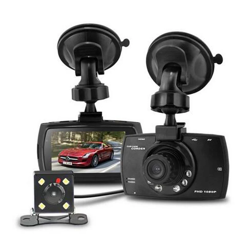 

2.7 inch Car Dash Cam Video Recorder Dual Lens DVR Camera G30 H.264 Full HD 1280*1080P External Rear Camera 150 Degree Lens