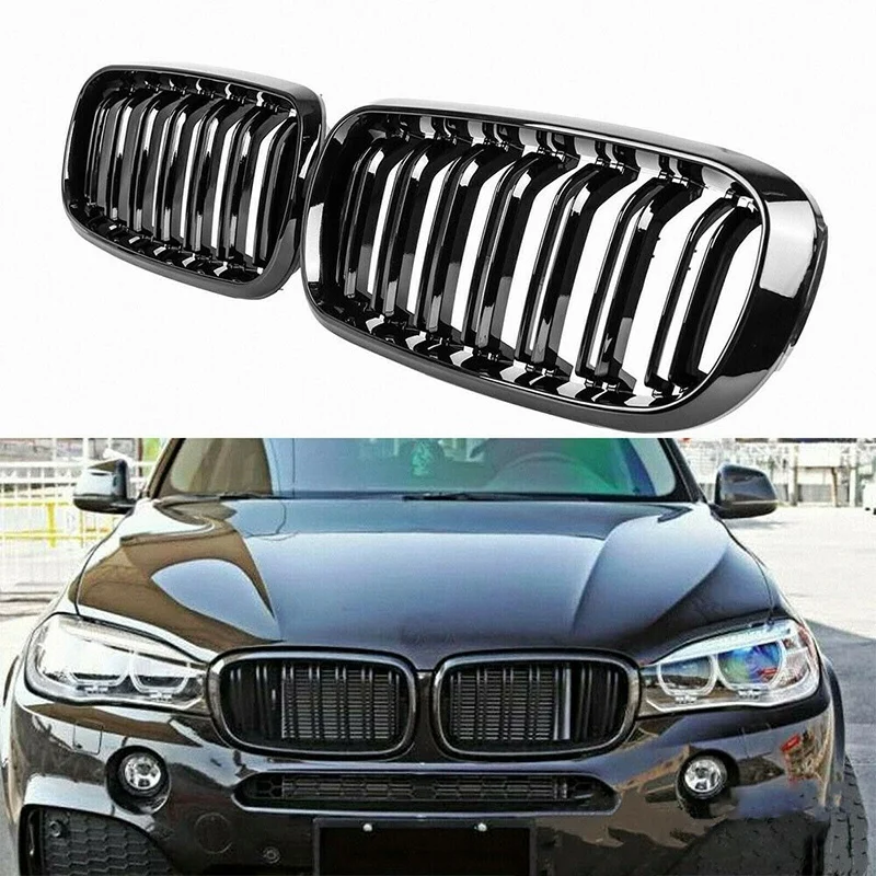 Передняя носочная решетка двойная планка Спортивная для BMW X5 F15 X6 F16 X5M F85 X6M F86 2013 2019