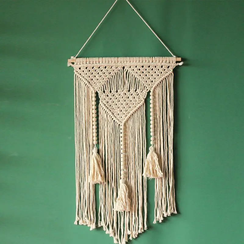 

Simple Macrame Woven Wall Hanging Tapestry Handmade Boho Chic Bohemian Apartment X4YD