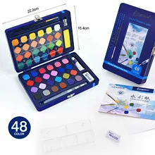 48 разных цветов, акварельные краски, пигментные краски, набор для рисования, кисть для рисования, водная цветная бумага для художников, студентов, детей
