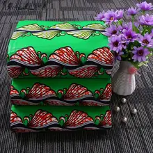 Lychee Life 1 ярд хлопок настоящий воск принт ткань Анкара Африканский цветок батик ткань для женщин вечернее платье изготовление ремесел