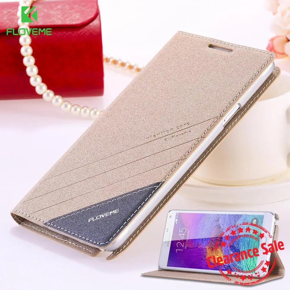 

FLOVEME Case For Galaxy S8 S9 Plus Note 9 S6 Flip Leather Case For Samsung Galaxy Note 5 4 S6 S7 Edge Plus