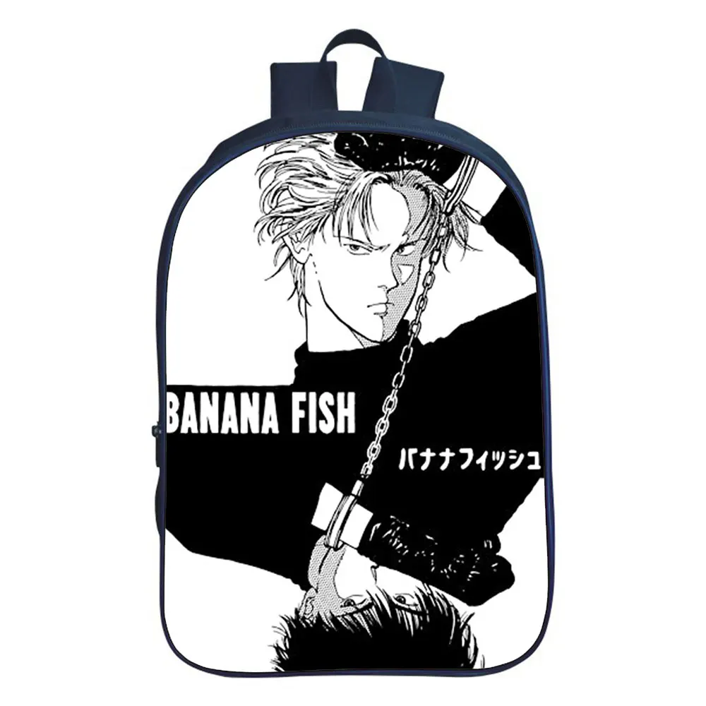 New Banana fish backpack boys girls bag Double-layer backpack teen schoolbag Unisex rucksack mochila. Support custom logo