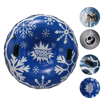 

Floated Skiing Board PVC Winter Inflatable PVC Ski Circle With Handle Children Adult Outdoor Snow Tube Skiing Accessories 120 CM