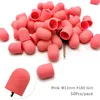 50Pcs Plastic Sanding Caps Nail Drill Accessories Pedicure Care Polishing Sand Block Foot Cuticle Remove Tool With Rubber Grip 5