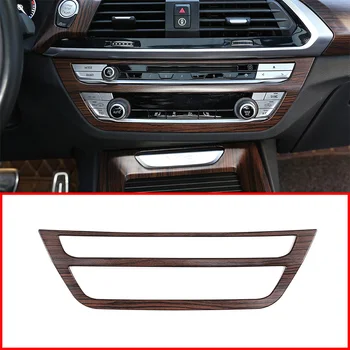 

For BMW X3 X4 G01G02 2018 2019 Accessories Pine Wood Grain ABS Car Central Control Air Conditioning Volume Frame Trim