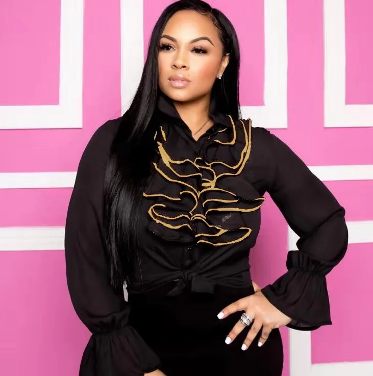 

Office Lady Blouse Shirts Fashion Ruffles Plain Long Sleeve Autumn Fall 2020 Female Elegant Tops Work Business Blouse Shirts