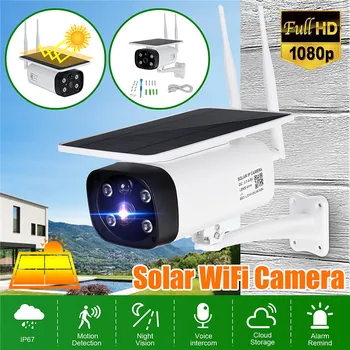 

1080P Solar IP Camera Wireless Wi-fi Security Surveillance Waterproof IP67 Outdoor Camera IR Night Vision Solar Power HD Camera