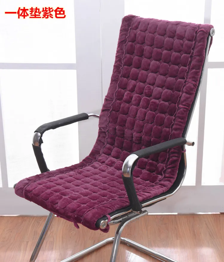 Purple Прямоугольная зимняя подушка для стула кресло-качалка подушка для сиденья офисное кресло подушка интегрированный коврик для сиденья Европейский стиль теплая подушка для сиденья - Цвет: Purple