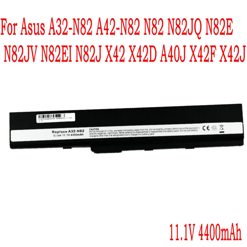 Высокое качество 11 1 V 4400mAh аккумулятор для ноутбука Asus A32-N82 N82 N82JQ N82E N82JV N82EI N82J X42 X42D