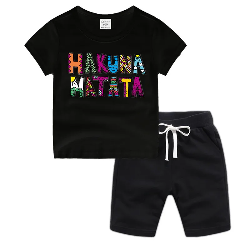 Little Boy Girl Anime Hakuna Matata Cotton T-Shirt Summer Kid's DRAGON BAL Z Christmas Shirt Children Cartoon Toddler Tshirt