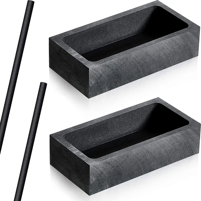 2 Pcs 1 Kg Graphite Casting Mold Crucible Mould And Stir Stick 12 X 5/16 Inch Long Stirring Rod | Инструменты