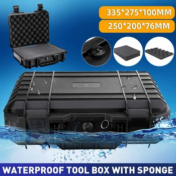 

Waterproof Safety Protective Instrument Tool Box Shockproof Toolbox Sealed Tool Case Storage Suitcase Sponge Impact Resistant