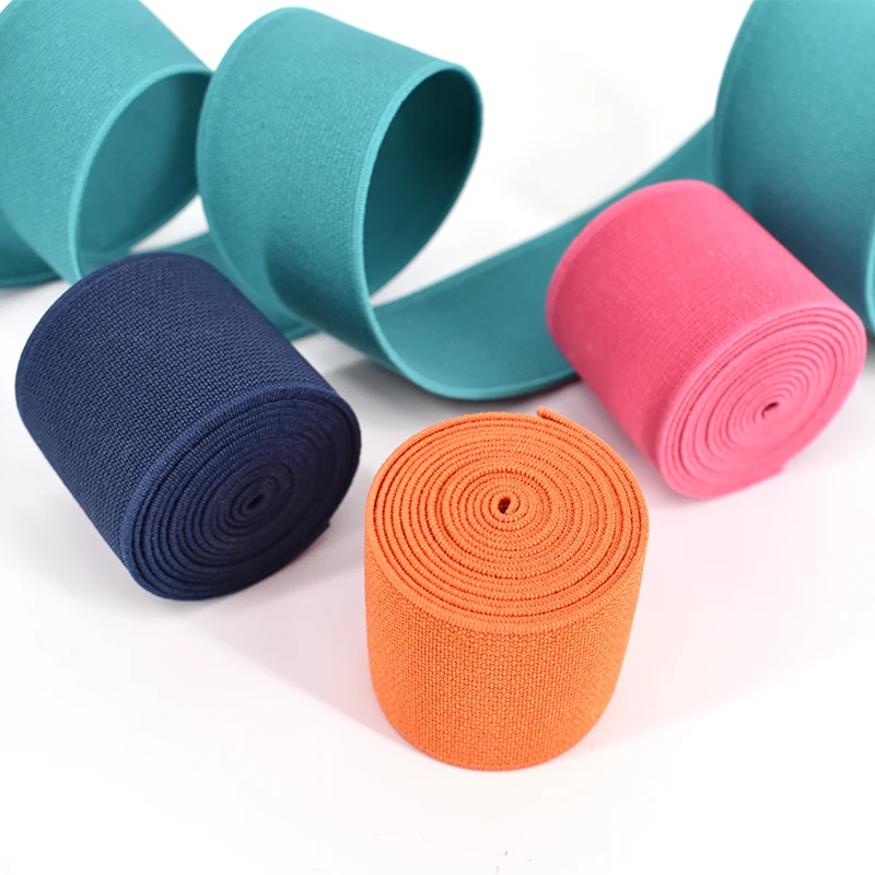 Wide 4cm Double Sided Thickened Densified Solid Color Elastic Band