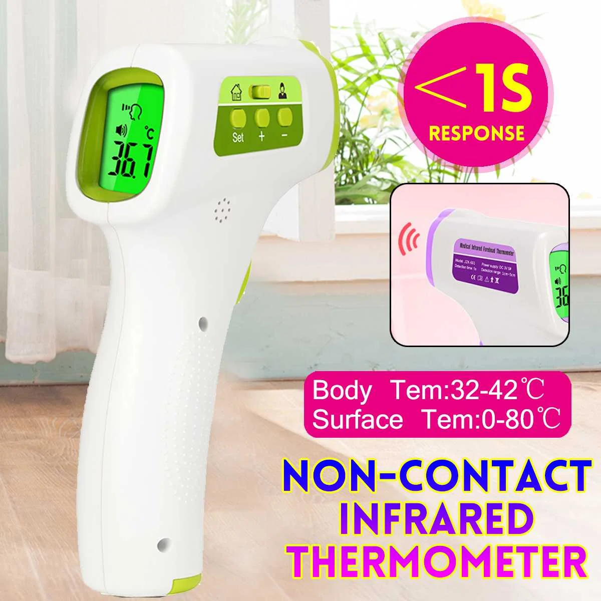 

Baby Thermometer Infrared Digital Electronic LCD Body Measurement Forehead Ear Non-Contact Children Adult Handheld Thermometer