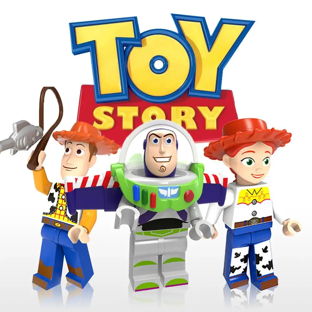 Игрушка "Дисней" История 4 Figuren Woody Buzz Lightyear Darth vader Zurg Bouwstenen kids speelgoed duplo playmobil подарок