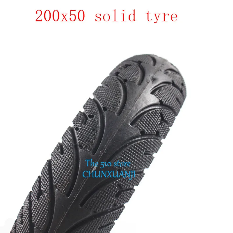 200x50 электрический скутер Твердые TyreWith ступицы колеса 8 дюймов скутер шины диски из алюминиевого сплава твердые шины электрический автомобиль сплошное колесо