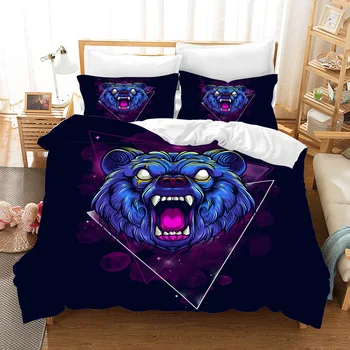 

Trend Animal 3d Bedding Set Duvet Covers Pillowcase Wolf Tiger Bear Children Room Comforter Bedding Sets Bedclothes Bed Linen