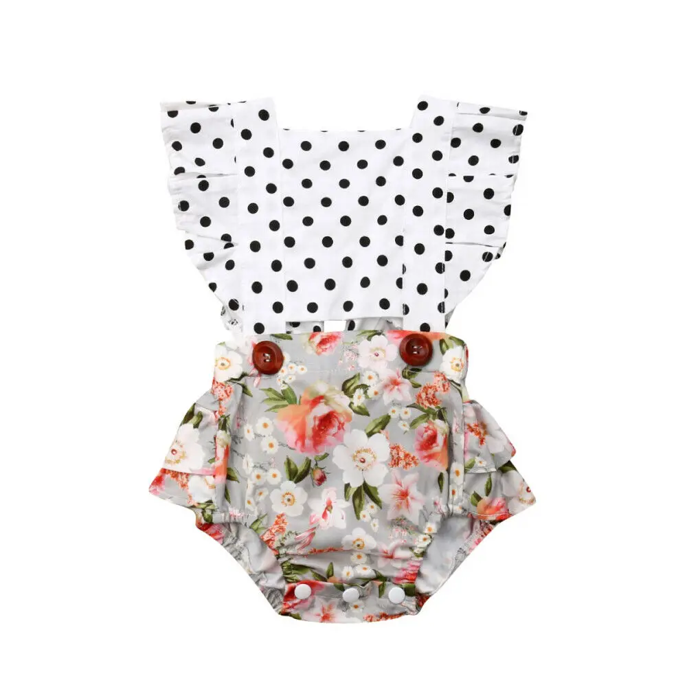 PUDCOCO Одежда для новорожденных одежда для малышей комбинезон для девочек и мальчиков с оборками боди с низким вырезом на спине, комбинезон, одежда на лето для Поддержка - Цвет: C