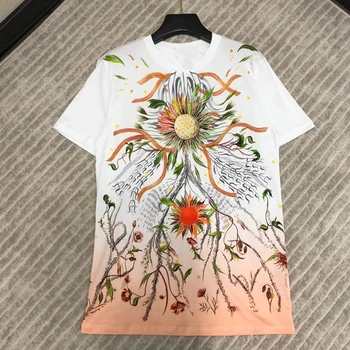 

Women Clothes Print Flower Perfume Bottle Sweet Short Sleeve T-shirt Printed Women Shirt T Female T-shirt Top Casual Woman Tee