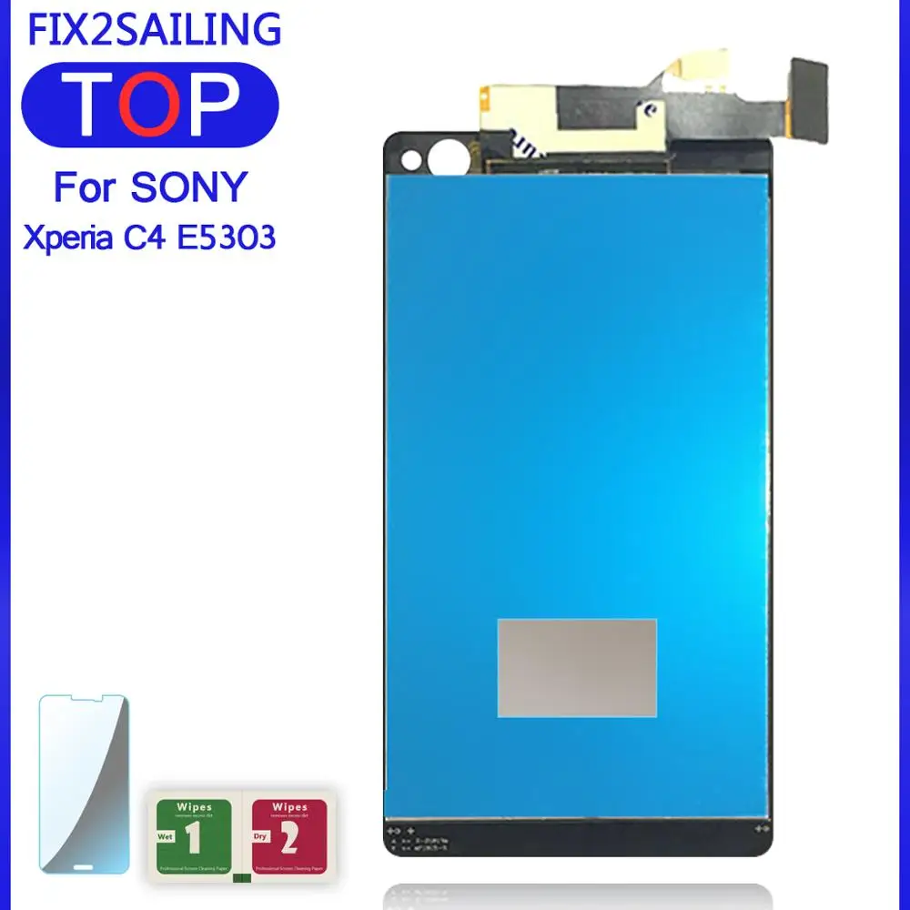 

100% Tested LCD Display Digitizer Sensor Glass Panel Assembly Replacement Part For Sony Xperia C4 E5303 E5306 E5333 E5353