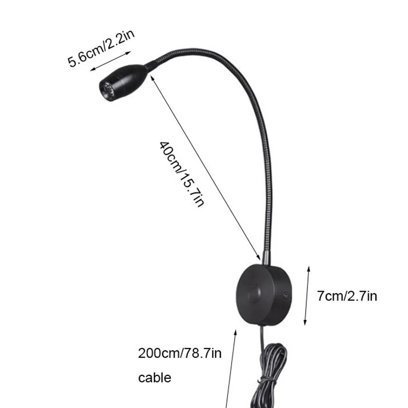 Plug in led lâmpada de parede, toque