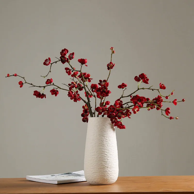 Новейшая белая ваза керамическая ваза аксессуары для украшения дома сухой цветок Современная Минималистичная литературная ваза для украшения дома