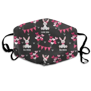 

Cute Rabbit print Dustproof and windproof mask, washable and reusable, suitable for outdoor sports