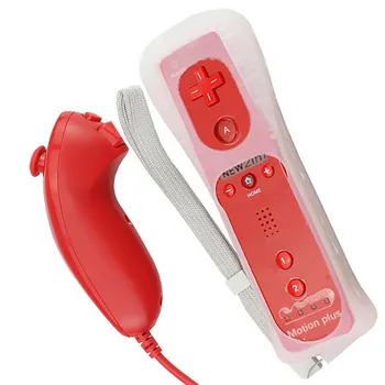 

For Nintendo Wii 2 in 1 Wireless Gamepad Remote Controller Built in Motion Plus + Nunchuck For Nintendo Wii Controller Joystick