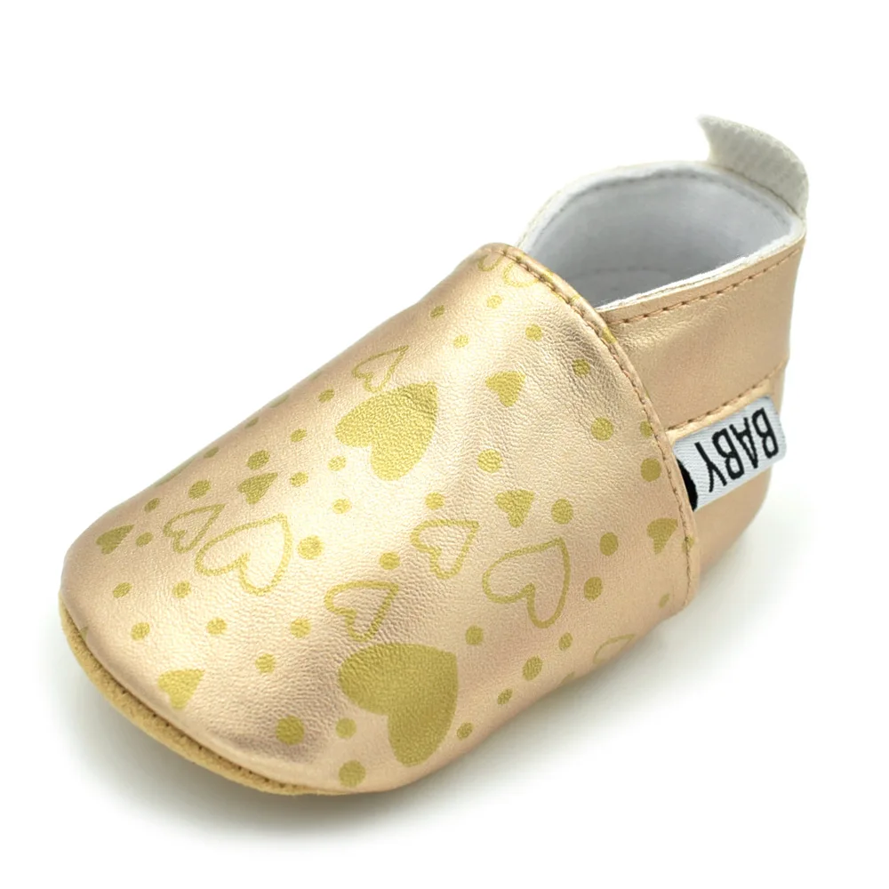 Новая детская обувь для новорожденного мальчика Девочки Первые ходунки ПУ Sofe подошва принцесса Бант бахрома вечерние малыша Детская кроватка обувь повседневная - Цвет: B710-GD