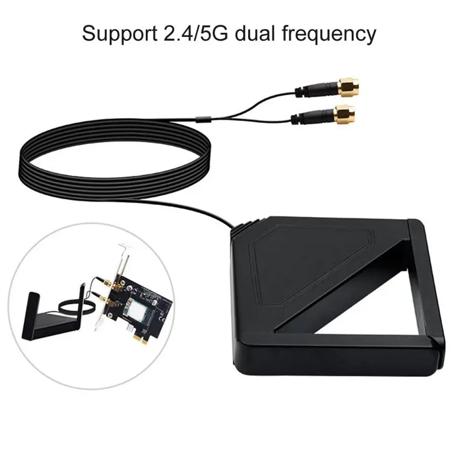 Настольная антенна с поворотом на 90 градусов две частоты 2 4G/5G внешняя Wifi