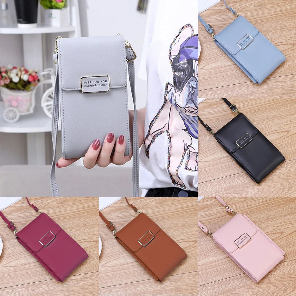 Местный запас Женская Мини многофункциональный кошелек портмоне сотовый телефон мини сумка через плечо