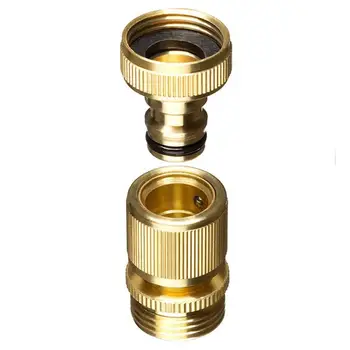 

Two Sizes Garden Hose Quick Connect Solid Brass Quick Connector Garden Hose Fitting Water Hose Connectors