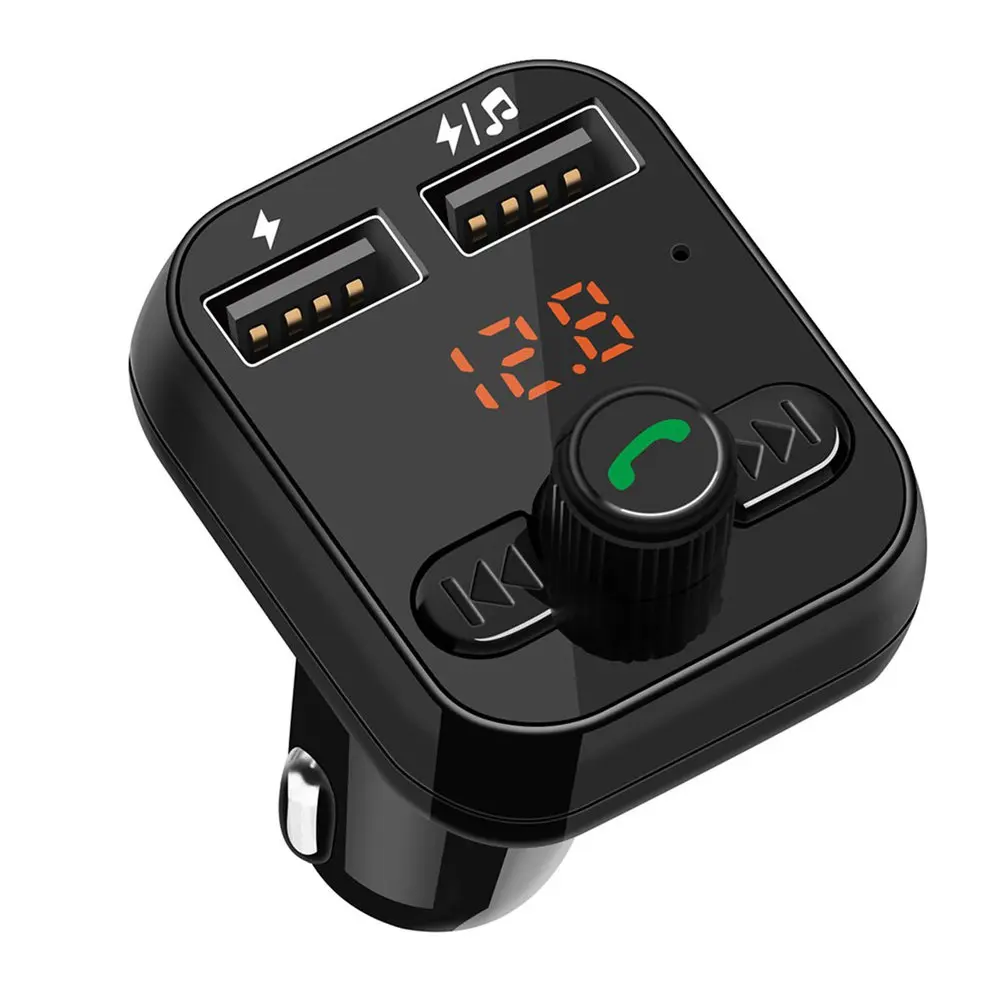 Auto MP3 Player U Disk Type Dual USB Charging Cigarette Lighter FM Transmitter Handsfree Car Kit Digital Display