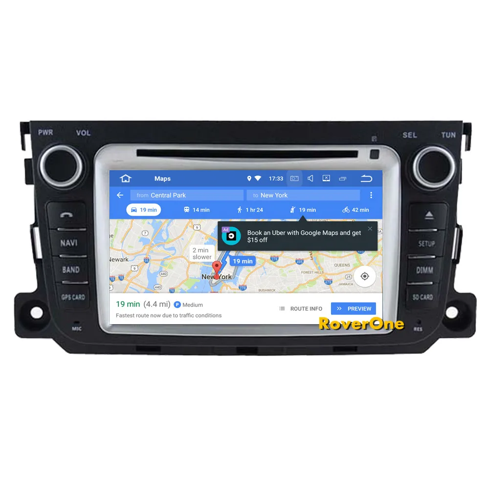 Cheap RoverOne Car Multimedia Player For Mercedes For Smart Fortwo 2012 2013 2014 2015 2016 Android 9.0 Radio Stereo GPS Navigation 12