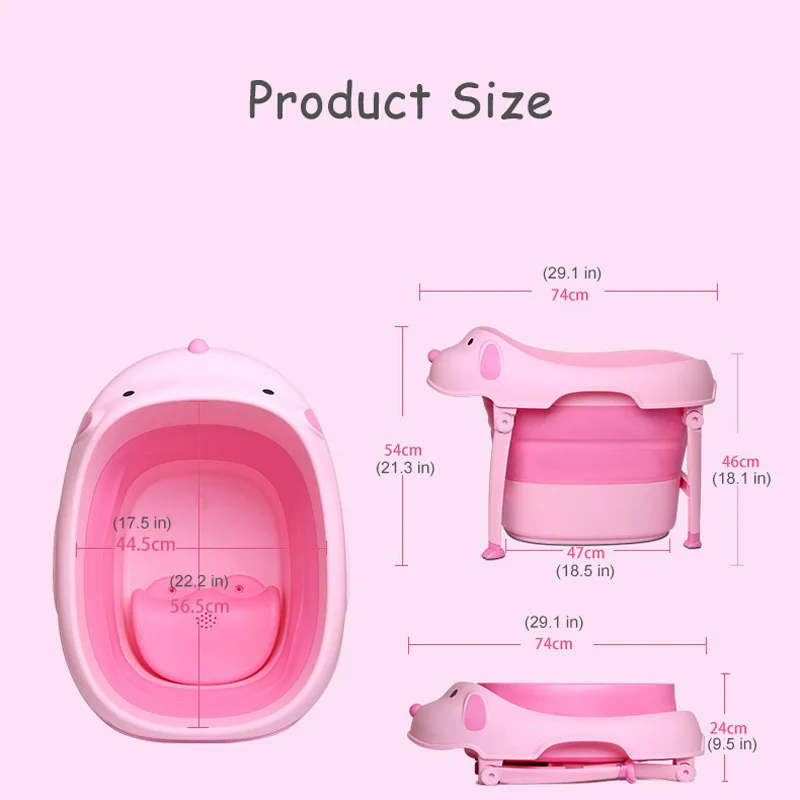 US $135.70 Baby Inner 05m197in Baby Bath Tub Multifunctional Foldable Bath Barrel Newborn Thick Large Size Household Tub 010 Years Old