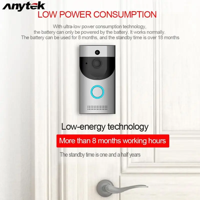 Anytek B30 беспроводной WiFi домофон видео дверной звонок+ B10 дверной звонок приемник набор