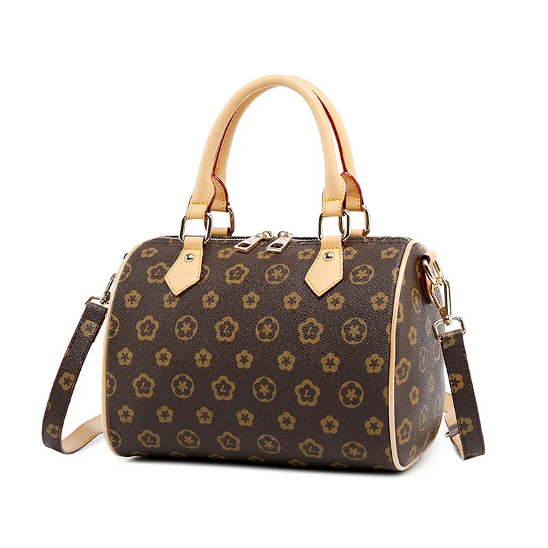 Новые повседневные сумки для боулинга женские бостонские кожаные через плечо с